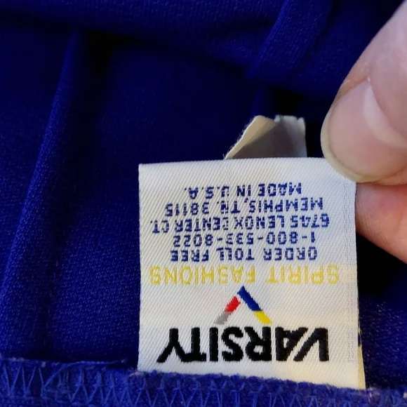 Vintage Blue Uniform with Striped Sleeves - Picture 7 of 10